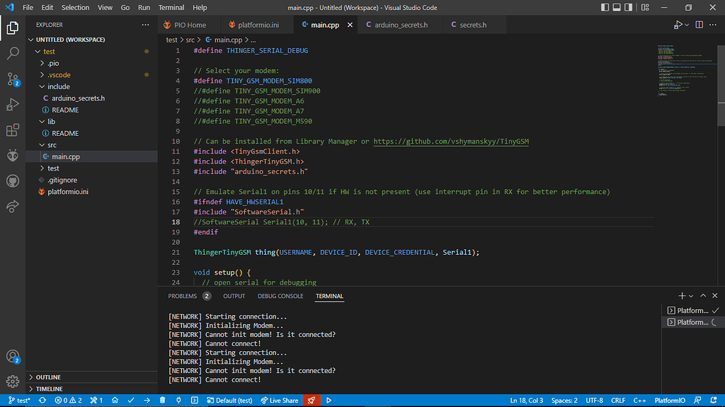 Thinger.IO client setup for GSM Sim800 enabled ESP32 project - How-To ...